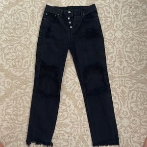 CARMAR Black ripped jeans size 26